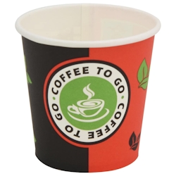 DELUKE® Coffee To Go Pappbecher 1000 Stück Mit Deckel - 120ml Einwegbecher Kaffeebecher To Go Getränkebecher Pappe Becher Einweg Teebecher