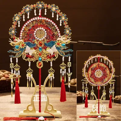 Chinese Wedding Ming Dynasty Xiuhe Wedding Fan Wedding Handmade Wedding Fan