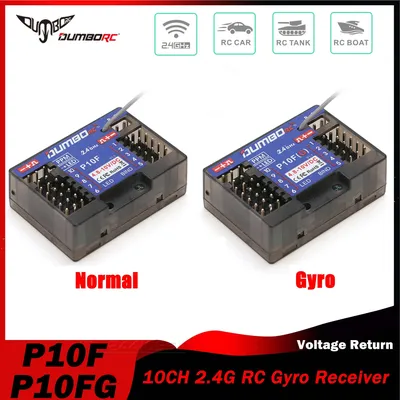 DUMBORC P10F P10FG 10CH 2.4G Receiver Gyro Voltage Return for X10P-350 DDF-350 Transmitter Remote