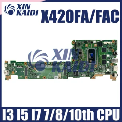Laptop Motherboard For Asus Vivobook 14 X420FA X420FAC F420FA A420FA X420F Notebook Mainboard I3 I5