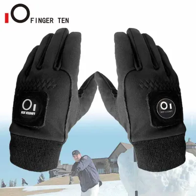 1 Pair Winter Cold Weather Warm Golf Gloves Men with Ball Marker Grip Windproof Waterproof Mittens