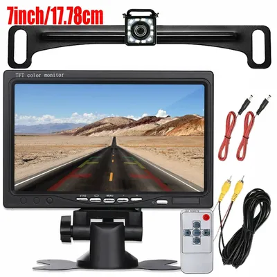 7" Car TFT LCD Screen Monitor Rear View Reversing Backup Camera Kit with 6M Cable for