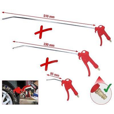 Ks Tools Druckluft-Ausblaspistolen-Satz, 3-tlg, 95-510 mm [Hersteller-Nr. 515.1921] Image