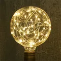Ampoules colorées à Filament LED G95, 1 pièce, ciel étoilé, fil de cuivre, lampe de noël en verre pour décoration intérieure de noël