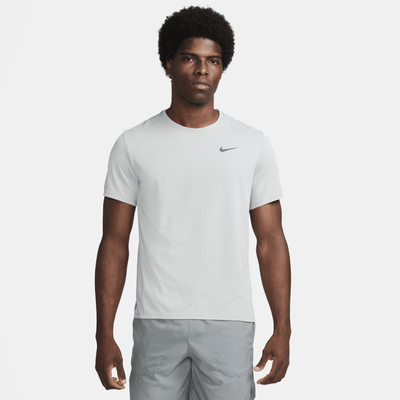 Nike Miler Men's Dri-FIT UV Short-Sleeve Running Top - Grey - Polyester