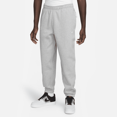 Nike Solo Swoosh Men's Fleece Trousers - Grey - Cotton/Polyester