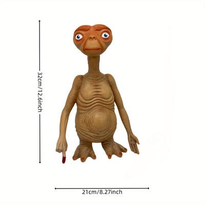 TEMU 1pc Et Latex Doll, Fantasy Themed Resin Ornament, Versatile Party Decor For Christmas, Halloween, Thanksgiving, Valentine's Day, Graduation - No Electricity Needed Image