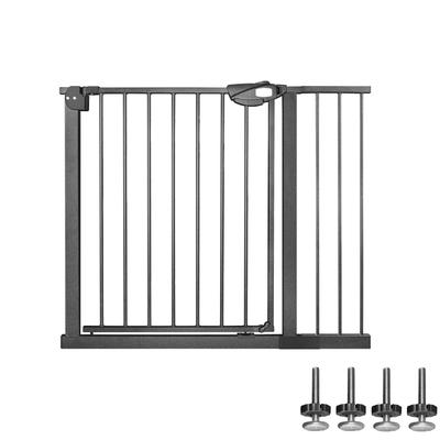 TEMU Stair Gate Door Gate, No Drilling Door Gate With Pressure Attachment Self-closing Expandable With Separate Extension Metal Grille Image