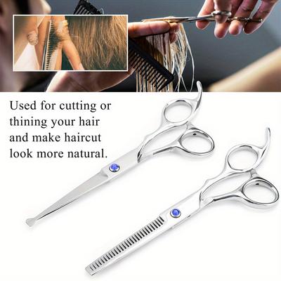 TEMU Professional Hair Cutting Thining Scissors Set Family Barber Hairdressing Shear Image