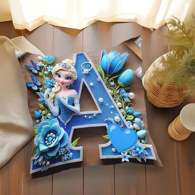 TEMU 1pc Cartoon Pattern Single Sided Zipper Throw Pillow Covers(excluding Pillow ), Suitable For Sofas And Room Types, Valentine's Day, Ramadan And Easter Holiday Decoration Bzt0106d Image