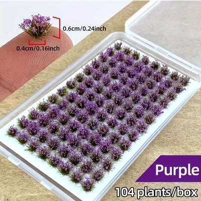 TEMU Mini Flower Clusters, Small Plant Model Scene, Realistic Static Building Sand Table Materials For Diy Projects. Image