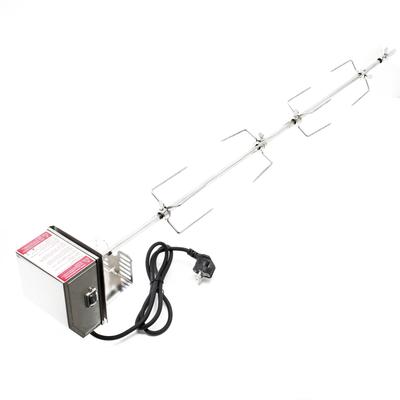 TEMU Bbq Grill Skewer 112cm 230v Made Of Stainless Steel, . 4 Meat Clamps, Rotisserie With Rotating Spit, Versatile For Home, Garden, Camping, And Large Grill Parties Image