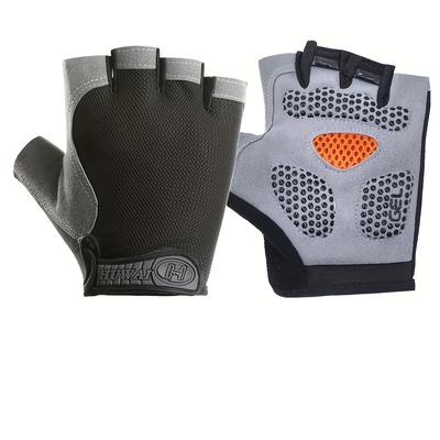 TEMU Summer Mesh Half-finger Cycling Gloves For Outdoor Sports, Breathable, Anti-slip, And Sun-protective, Suitable For Men And Women. Image