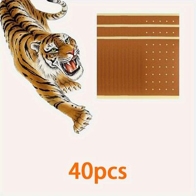 TEMU 40pcs Non-electric Chinese Herbal Patches, Super Strong, , No Special Functions (pure Heating), For Back, Knee, Neck, Shoulder, Image