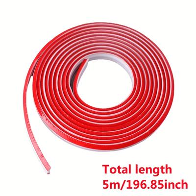 TEMU 1pc White Tpe Self-adhesive Wall Corner Trim - 5m Flexible, Waterproof, Heat & Soundproof Interior Decorative Strip With Guard For , 12mm X 2m Image