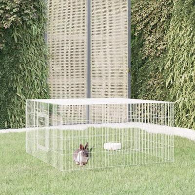 TEMU Rabbit Cage 110x110x55 Cm Galvanized Iron. Rabbit Hutch Small Animal House Rabbit Hutch Construction Small Animal Enclosure Spacious Room Division Suitable For Rabbits Small Animals Image