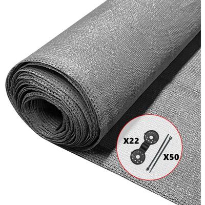 Zaunblende 1.5×10m, Sichtschutz Zaun 90 g/m² hdpe Schattiernetz, Grau - Vounot Image