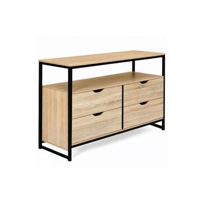 Kommode mit 4 Schubladen detroit 110 cm Industriedesign mit Regal Image