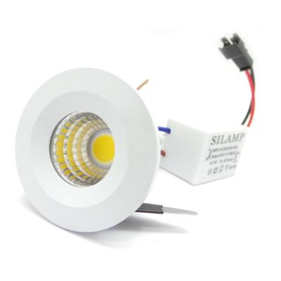 Trade Shop - MINI LED EINBAUSCHEINWERFER 3W COB 40MM SPOT EINBAUFELLER FEDER WARMES KALTES LICHT - Image