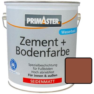 Primaster Zementfarbe und Bodenfarbe 750ml Kupferbraun Seidenmatt Fußbodenfarbe Image