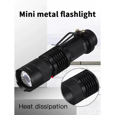 Mini Flashlight LED Flashlight, 3 Modes Adjustable Handheld Tactical Flashlight for Camping Hiking Outdoor Work