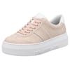 Plateausneaker RIEKER, Damen, Gr. 41, rosa (rosé, weiß), Lederimitat, sportlich, Schuhe, Schnürschuh, Halbschuh, Freizeitschuh mit gepolstertem Schaftrand
