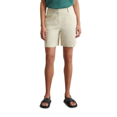 Shorts MARC O'POLO "aus Organic Cotton Twill Stretch", Damen, Gr. 46, Normalgrößen, silky stone, Obermaterial: 97% Baumwolle, 3% Elasthan; Futter: 100% Baumwolle, unifarben, casual, figurbetont kurz, Hosen Image