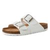 Pantolette TAMARIS, Damen, Gr. 39, weiß, Lederimitat, casual, Schuhe, Sommerschuh, Schlappen mit gepolstertem Fußbett