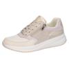 Plateausneaker WALDLÄUFER "H-MARA", Damen, Gr. 6 (39), hellbeige, flieder, Leder, Textil, sportlich, Schuhe, Halbschuh, Freizeitschuh, Schnürschuh in Komfortweite H