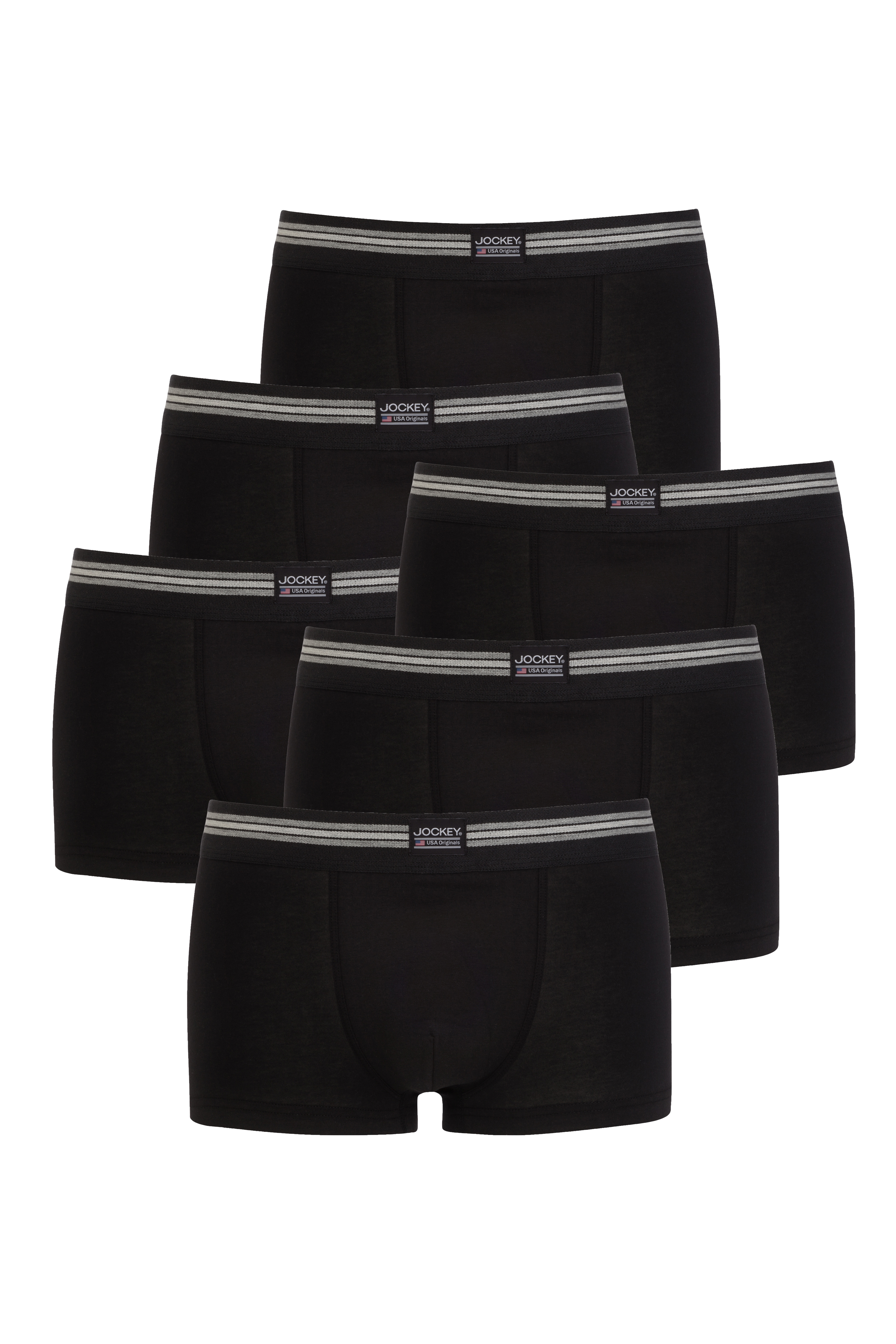 Trunk JOCKEY "Cotton Stretch", Herren, Gr. XL, schwarz, Single Jersey, Obermaterial: 95% Baumwolle, 5% Elasthan, unifarben, körpernah, Unterhosen, Mittlere Bundhöhe, Ohne Eingriff, Kurzes Bein Image