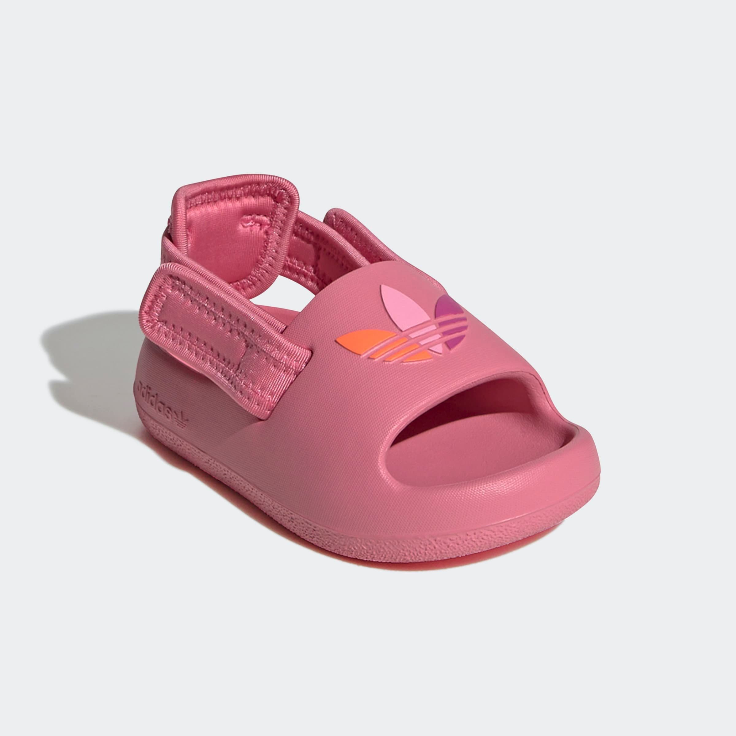Badesandale ADIDAS ORIGINALS "ADIFOM ADILETTE KIDS", Kinder, Gr. 27, rosa (rose tone, semi lucid fuchsia, bliss pink), Synthetik, Textil, Schuhe, für Kinder