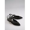 Slingpumps ANISTON SHOES, Damen, Gr. 40, schwarz, Textil, Veloursleder, elegant, Schuhe, Flat, Sommerschuh, Riemchensandale - neue KOLLEKTION