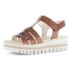 Keilsandalette GABOR, Damen, Gr. 42, braun (camelfarben), Kalbsleder, unifarben, modisch, Schuhe, Plateau, Sommmerschuh, Riemchensandale mit Best Fitting-Ausstattung