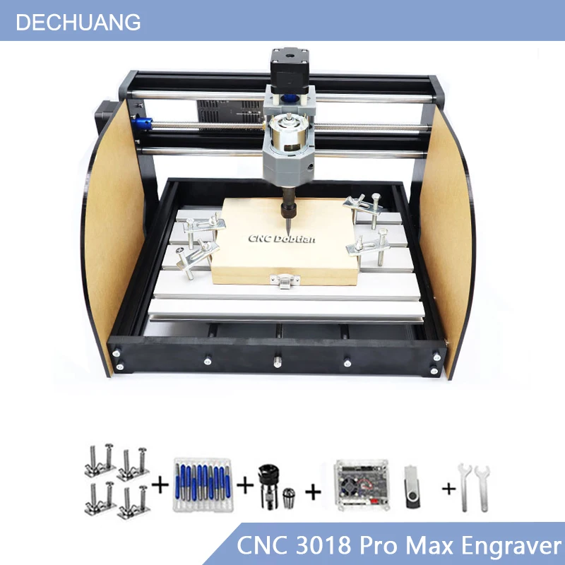 CNC 3018 Pro Max Lasergravierer DIY Graviermaschine GRBL 3-Achsen PCB Fräsen Laser Holzfräser Verbesserter 3018Pro Mini Graveur Image
