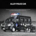 1:24 iveco Polizeiauto hohe Simulation Druckguss Metall legierung Modell auto Sound Licht zurückziehen Sammlung Kinder Spielzeug Geschenke