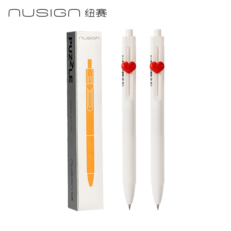 NUSIGN Heartfelt Neutral Pen DIY Kombinationspresse, schnell trocknend, schwarze Tinte, personalisiertes Spleißen, Signature, weiche Gummimantelung Image