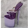 Lila Diamant Slip Auf Hohl Sandalen Dünne High Heel Peep Toe Mode Sexy 2024 Sommer Große Größe Frau Schuhe Zapatillas mujer