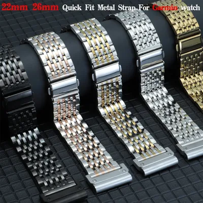 22mm 26mm Quickfit Metall armband für Garmin Uhr Fenix 8 7 7x6 6x Pro 5xplus Edelstahl Armband Uhr 3hr Tactix Epix Band