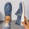 Neue Frau Laufen Outdoor Slip-on Elegante Leinwand Schuhe Frau Baotou Farbe Blockiert Zipper Bequeme Turnschuhe 2024 Größe 36-43