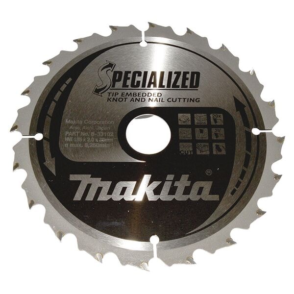 makita Kreissägeblatt »B-33102 SPECIALIZED« 185,0 mm 20 braun Image