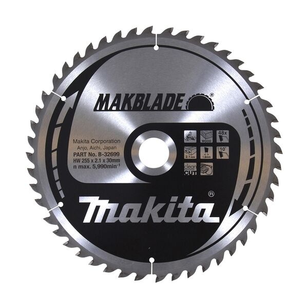 makita Kreissägeblatt »B-32699« 255,0 mm 48 Zähne braun Image