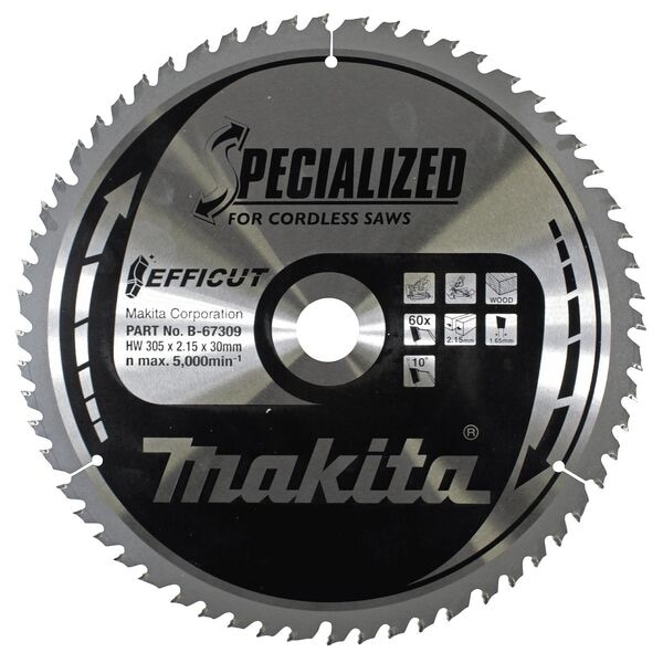 makita Kreissägeblatt »B-67309« 305,0 mm 60 Zähne braun Image