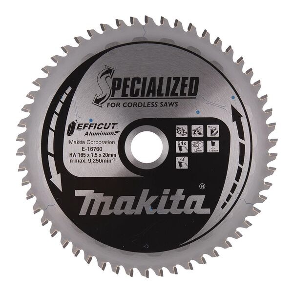 makita Kreissägeblatt »E-16760« 165,0 mm 54 Zähne grau Image