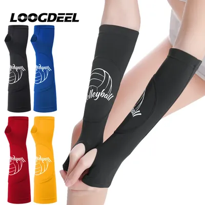 LOOGDEEL 1Pair Volleyball Arm Sleeve Forearm Compression Training Basketball Wrist Support Brace