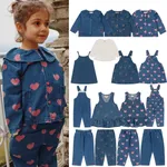 AW KS bébé filles imprimer robe salopette enfant en bas âge enfants jean bretelles veste enfants