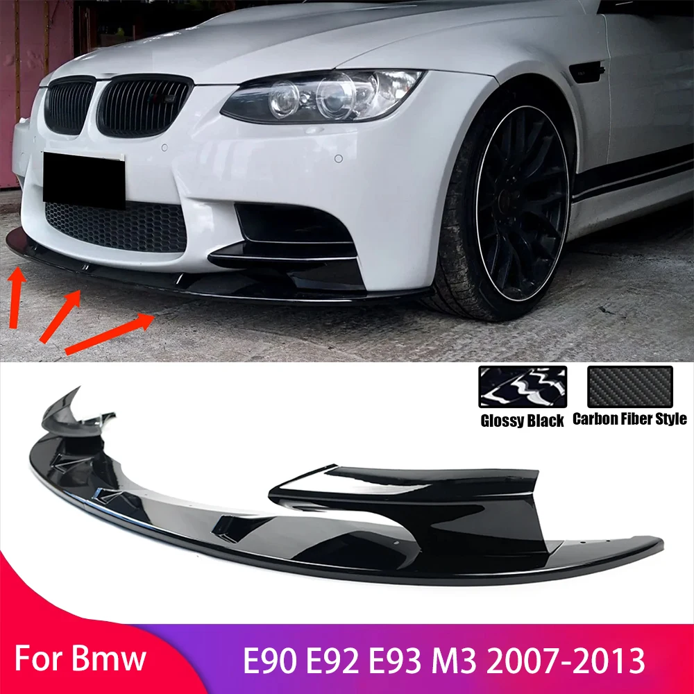 Paraurti anteriore Lip Splitter Spoiler diffusore protezione protezione per BMW E90 E92 E93 M3 2007-2013 labbro anteriore Surround Kit pala anteriore