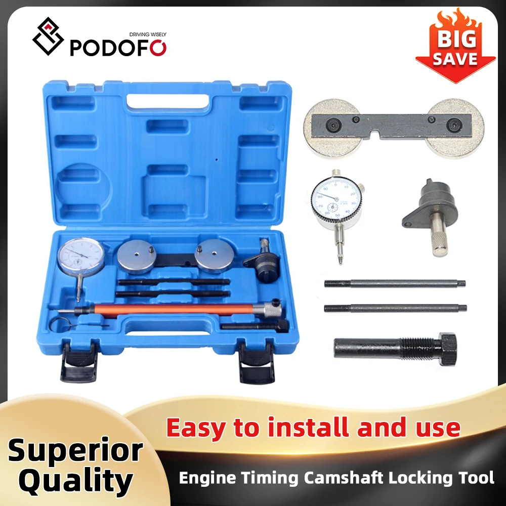 Podofo motore Timing albero a camme strumento di bloccaggio catena motore Kit di attrezzi di temporizzazione specializzato per VW Audi 1.2TFSi/FSi 1.4/1.6FSi 1.4TSi