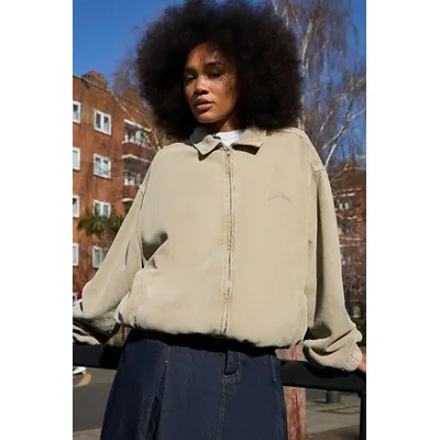 BDG Unlined Corduroy Harrington Jacket - Green S at Urban Outfitters