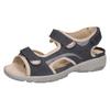 Sandale WALDLÄUFER, Damen, Gr. 8 (42), blau (dunkelblau, beige), Nubukleder, sportlich, Schuhe, Sommerschuh, Outdoorschuh, Keilabsatz, in Trekking-Optik, H-Weite