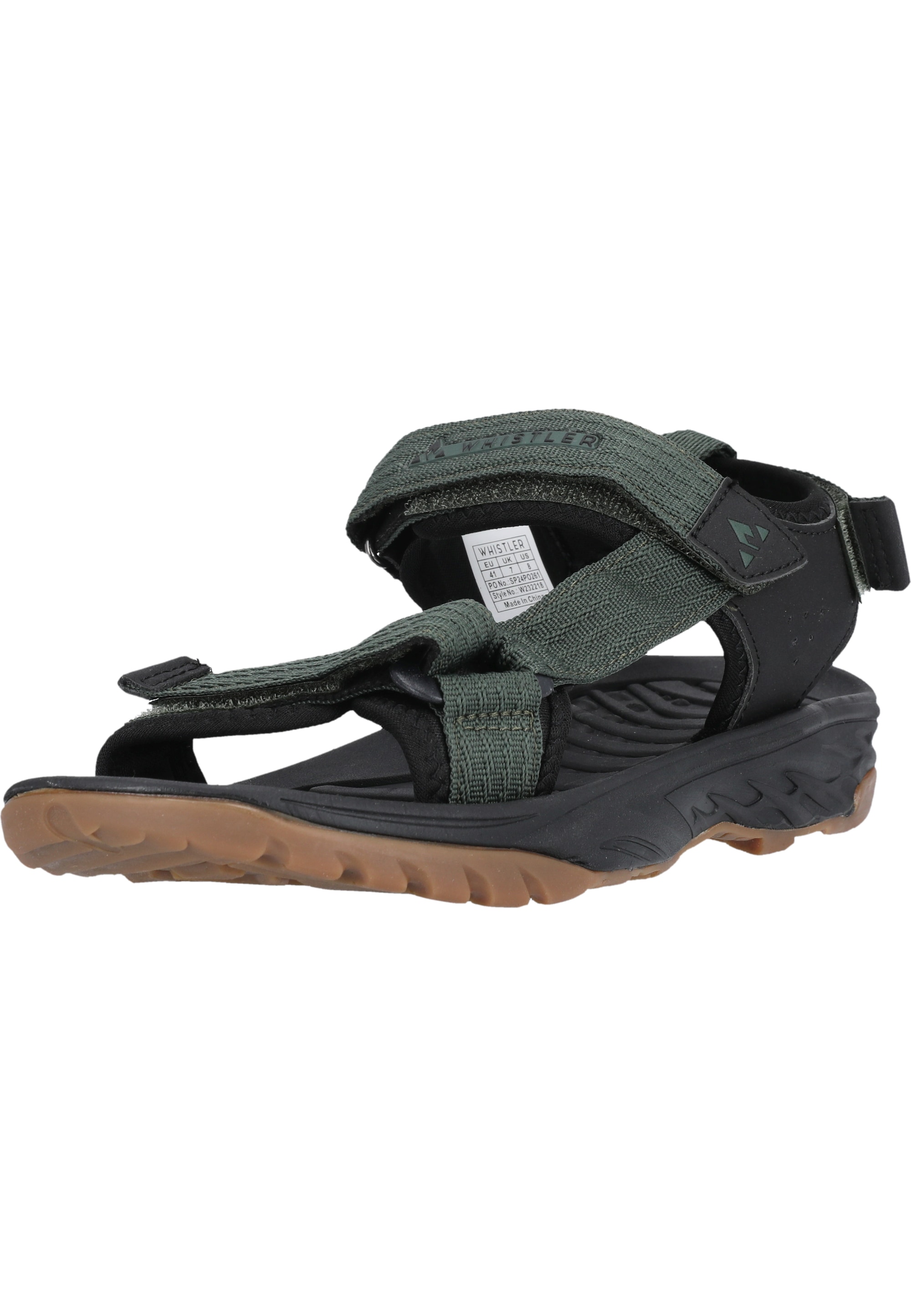 Sandale WHISTLER "Zakim M", Herren, Gr. 46, grün (olivgrün), Polyurethane, Schuhe Sandale, mit griffiger Anti-Rutsch-Sohle